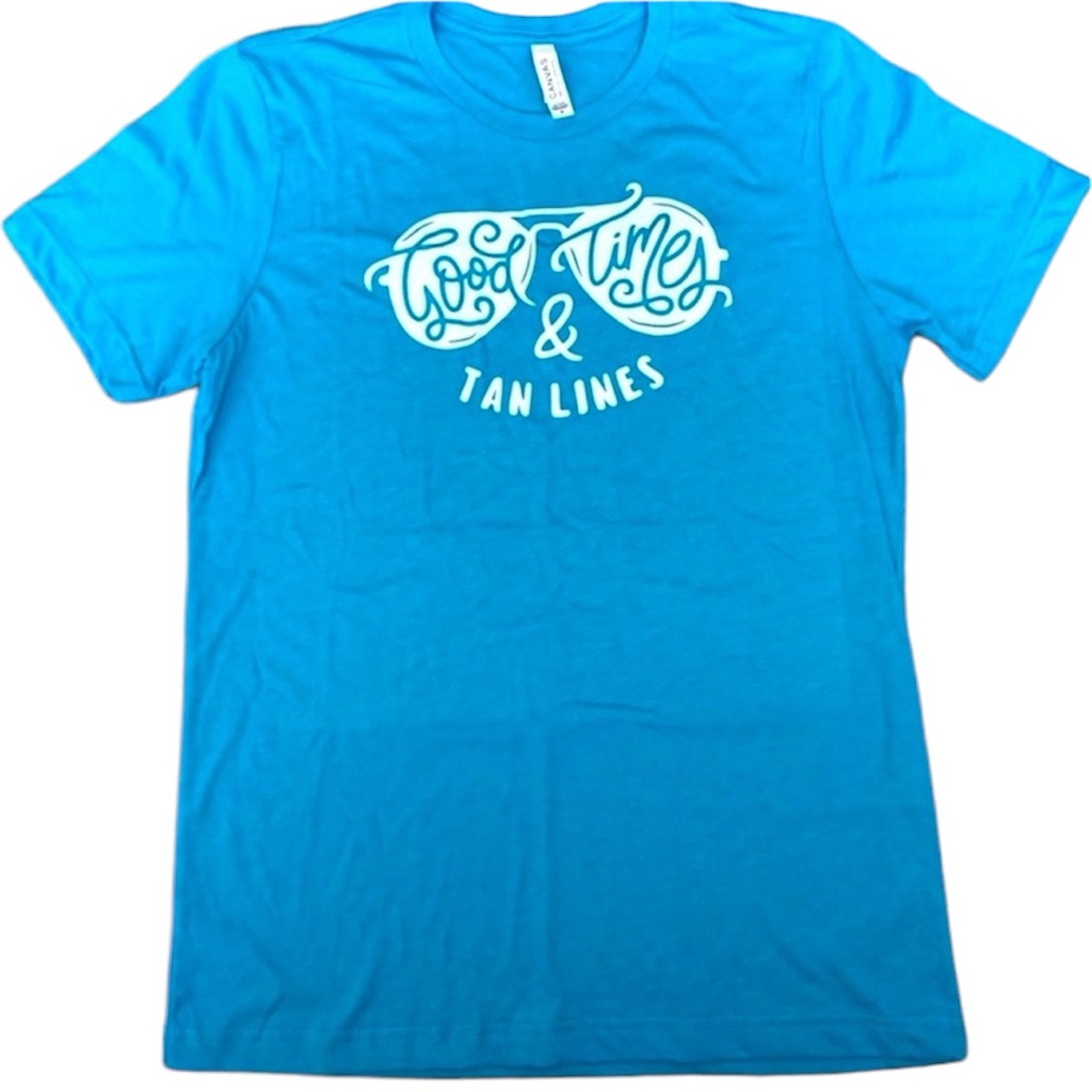 Bella Canvas Brand New T  Good Times  Tan Lines